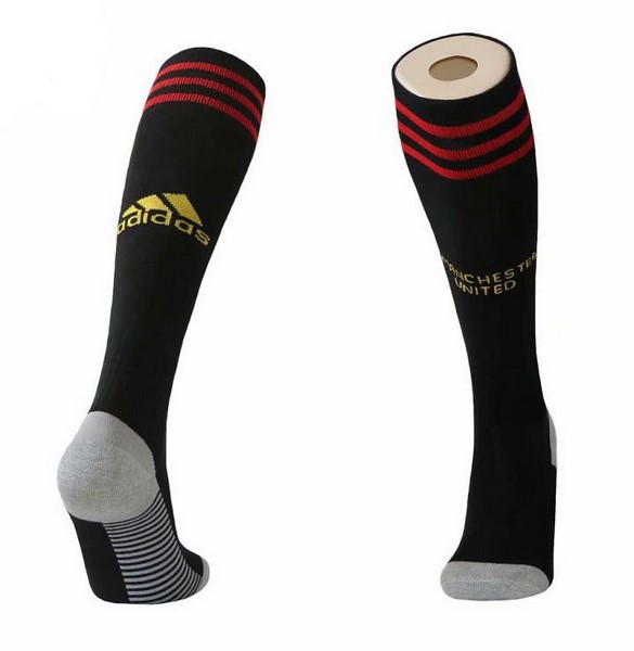 Manchester United Socken Heim 2019-20 Schwarz Fussballtrikots Günstig